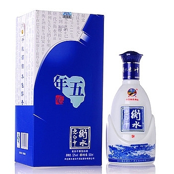 河北省衡水老白干5年年份酒口感干香型52度白酒500ml单瓶装