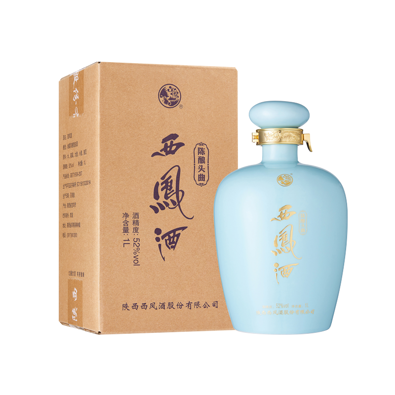 陕西西凤酒陈酿头曲大坛酒口感绵柔凤香型52度白酒1000ml坛装