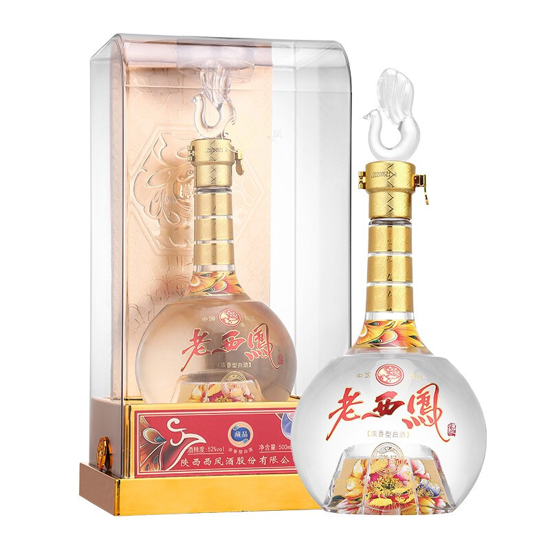 陕西老西凤藏品口感浓香型52度白酒500ml单瓶装