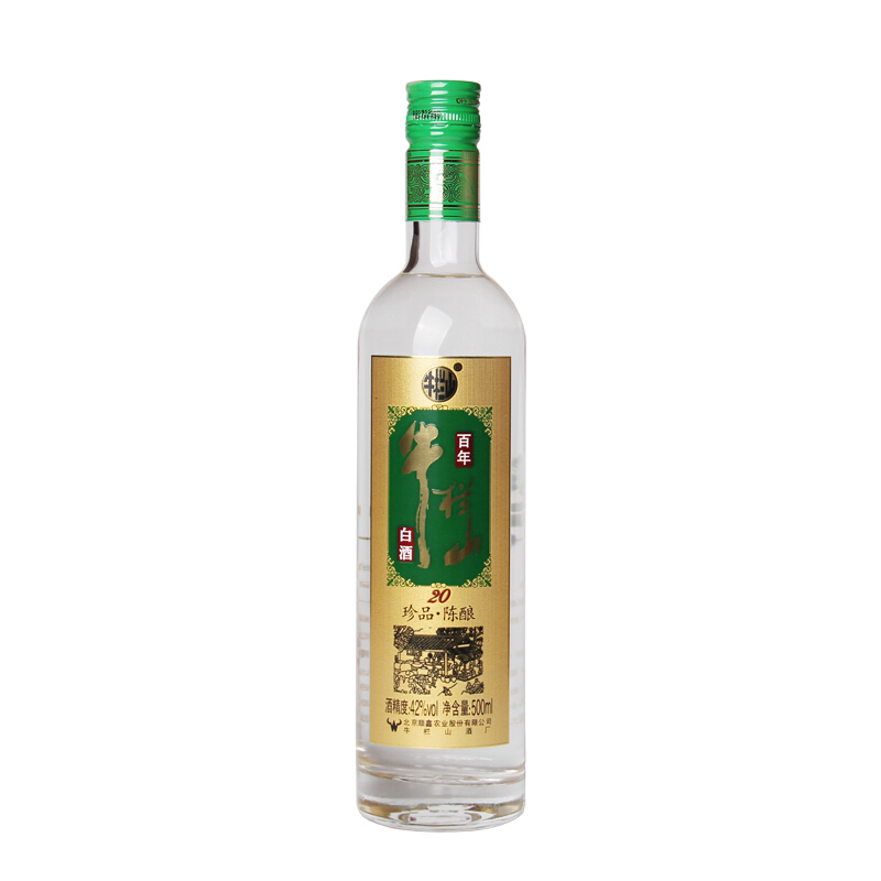 北京牛栏山酒业珍品陈酿20年土豪金42度浓香型500ml单瓶装