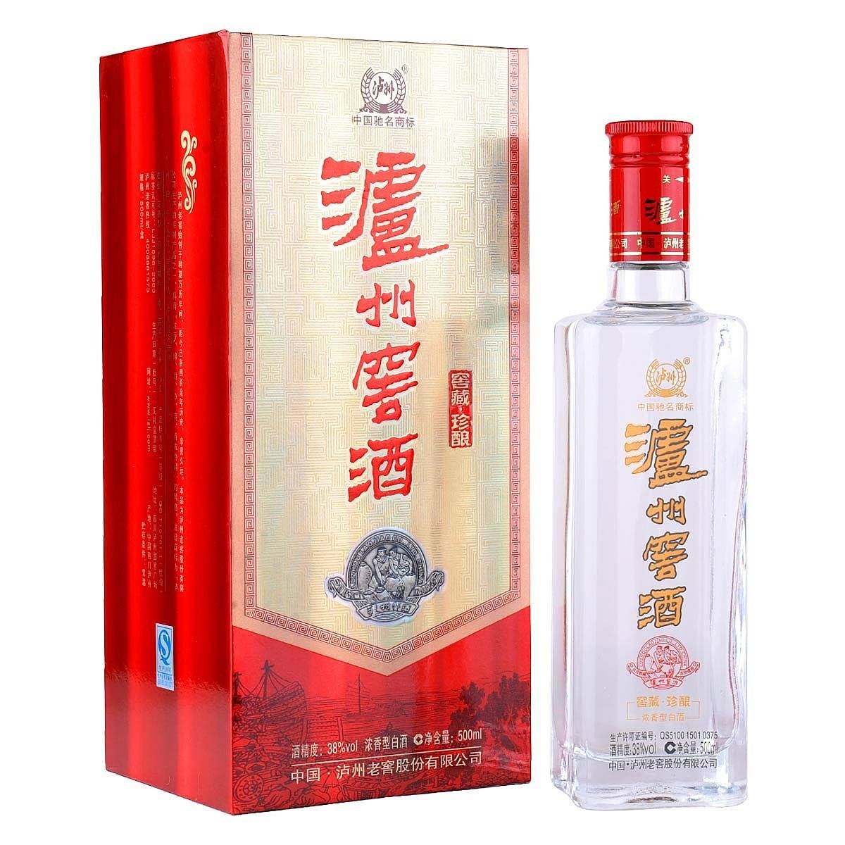 四川泸州老窖窖藏珍酿口感浓香型38度白酒500ml单瓶装