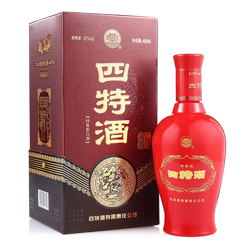 四特酒红花窖藏52度特香型460ml单瓶装
