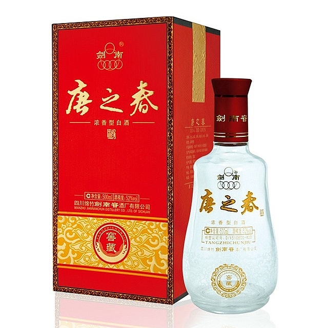 四川剑南春酒唐之春窖藏口感浓香型52度白酒500ml单瓶装