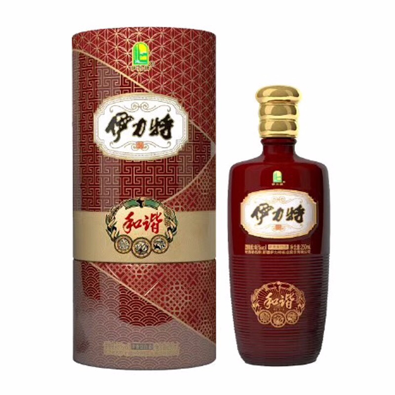 新疆伊力特和谐46度铁筒包装浓香型250ml单瓶装