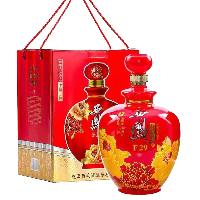 陕西西凤酒相约百年F29口感浓香型52度白酒1500m坛装