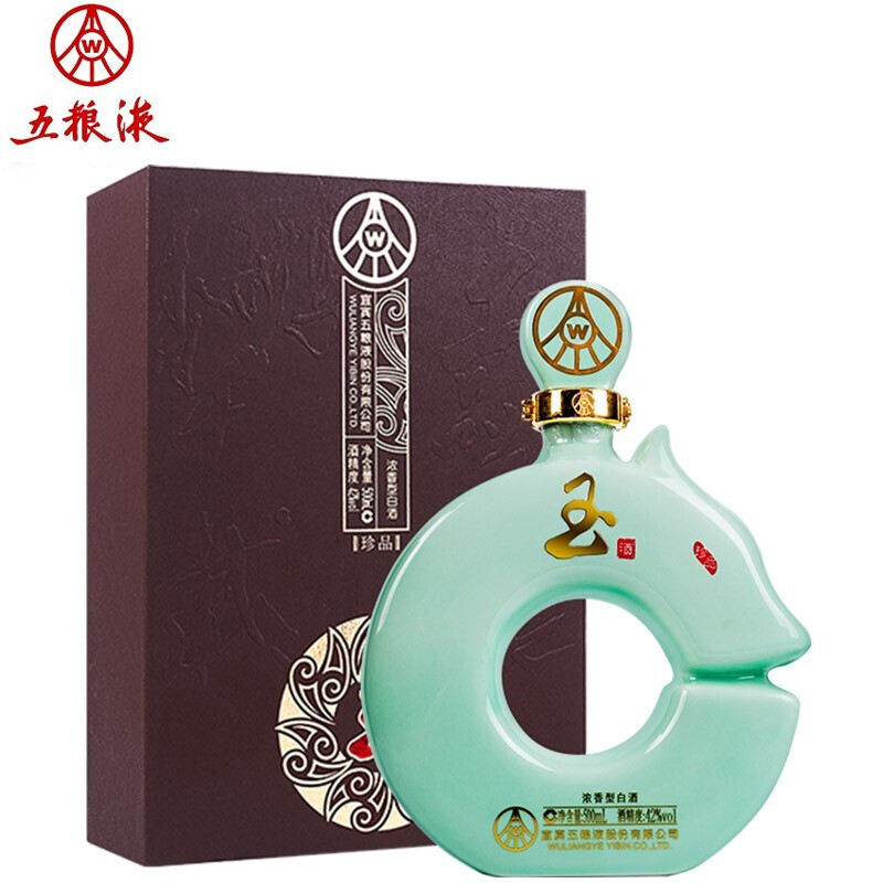 五粮液玉酒珍品口感浓香型42度白酒500ml单瓶装