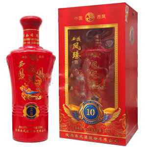 陕西西凤酒凤臻酒10年(h2)口感浓香型45度白酒500ml单瓶装