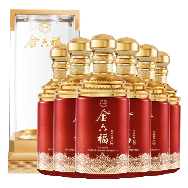 金六福美福精酿52度浓香型白酒500ml