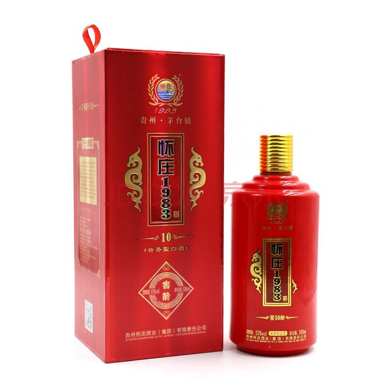 茅台镇怀庄1983窖龄10 53度酱香型500ml单瓶装