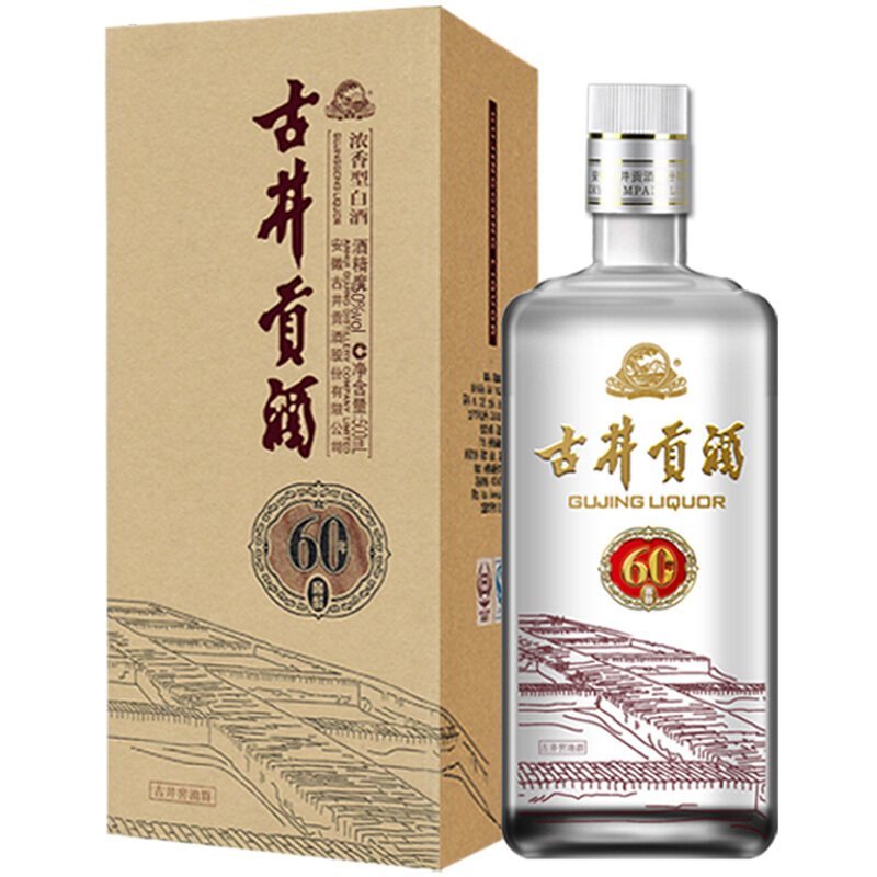 古井贡酒60年窖龄50度口感浓香型白酒500ml单瓶装