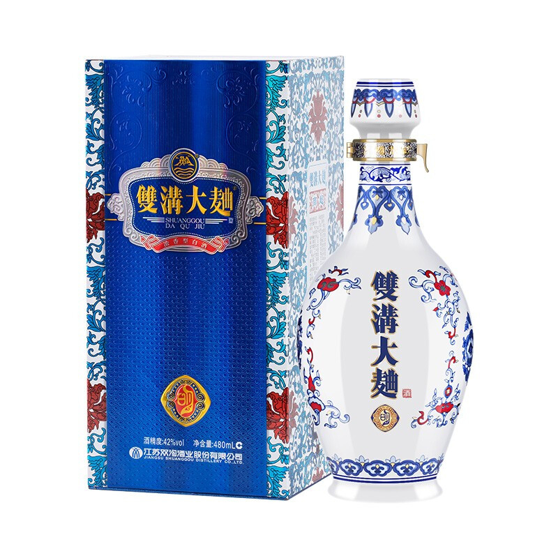 江苏省双沟酒大曲明青花42度浓香型480ml单瓶装