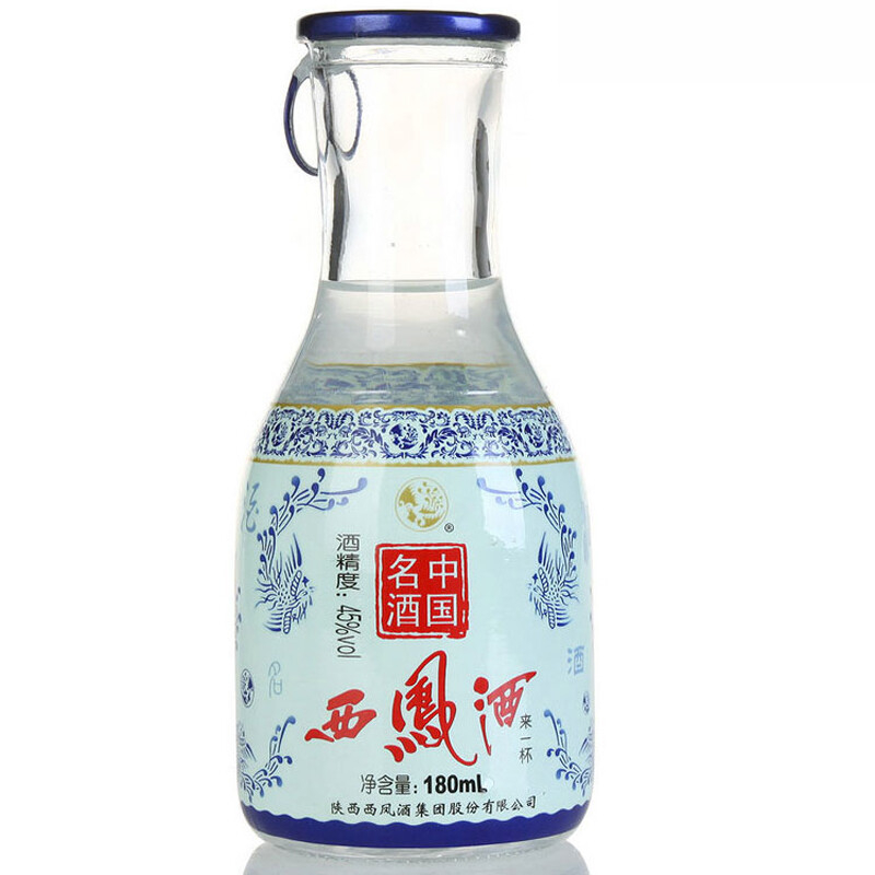 陕西西凤酒2018年来一杯小酒口感绵柔凤香型45度白酒180ml单瓶装
