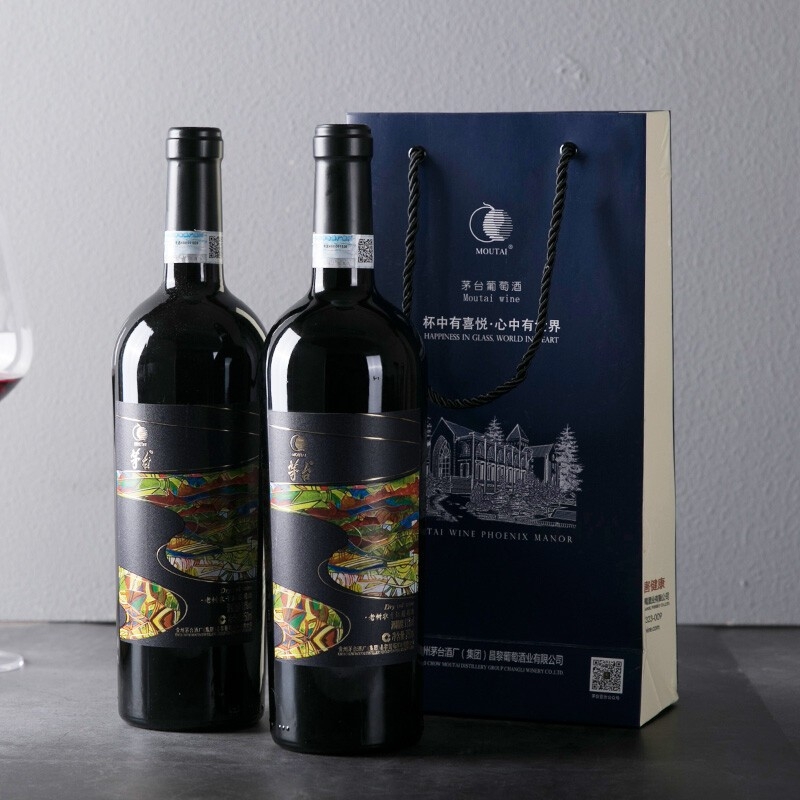 茅台红酒茅台老树农美乐13度干红葡萄酒750ml