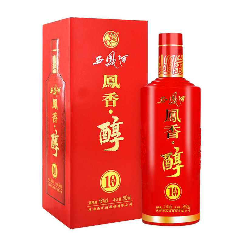 陕西西凤酒2014年凤香醇10年口感凤香型45度白酒500ml单瓶装