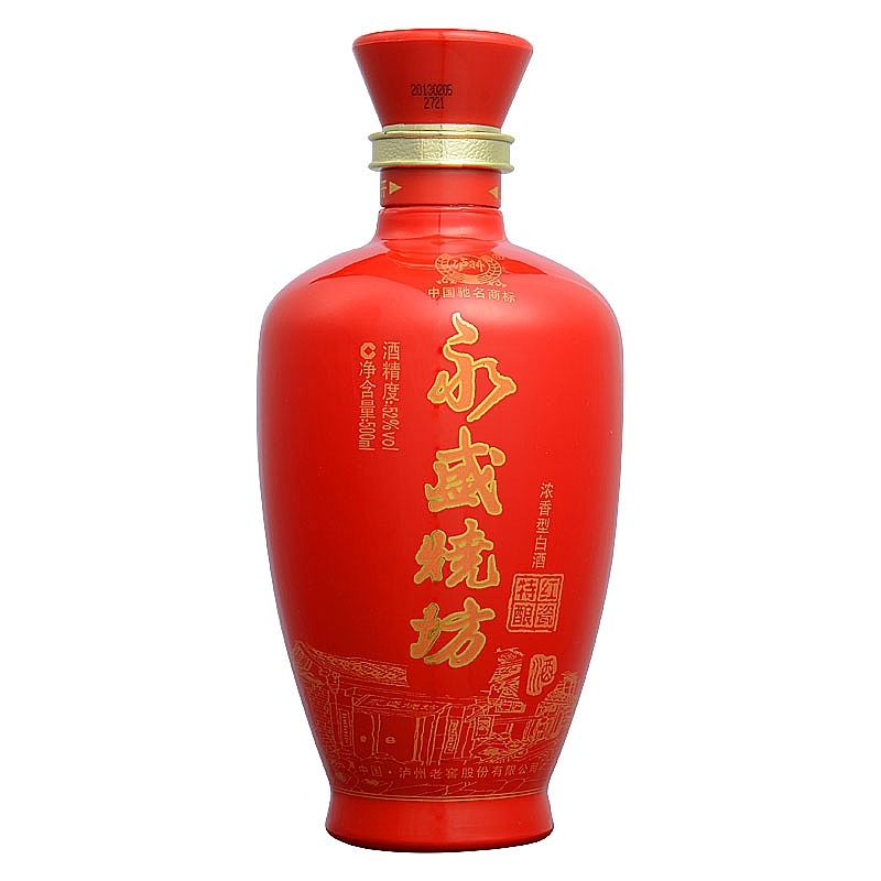 四川泸州老窖永盛烧坊晶装红瓷特酿口感浓香型52度白酒500ml单瓶装