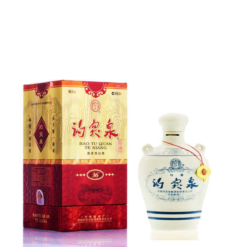 趵突泉白酒36度精品特酿白瓷坛浓香型490ml一坛