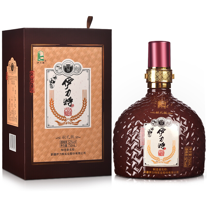 伊力特古法酿造献礼版52度浓香型750ml单瓶装