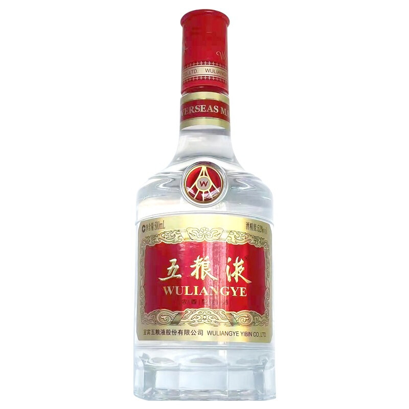 五粮液长城装口感浓香型52度白酒500ml单瓶装
