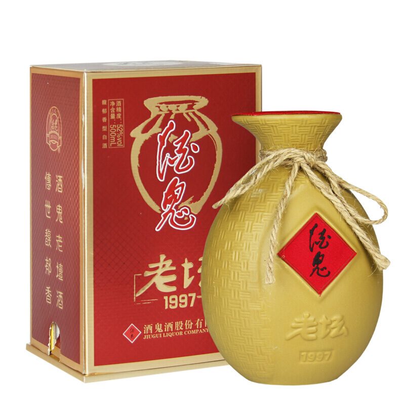 湖南酒鬼酒老坛1997礼盒装52&deg;度馥郁香型500ml单瓶装