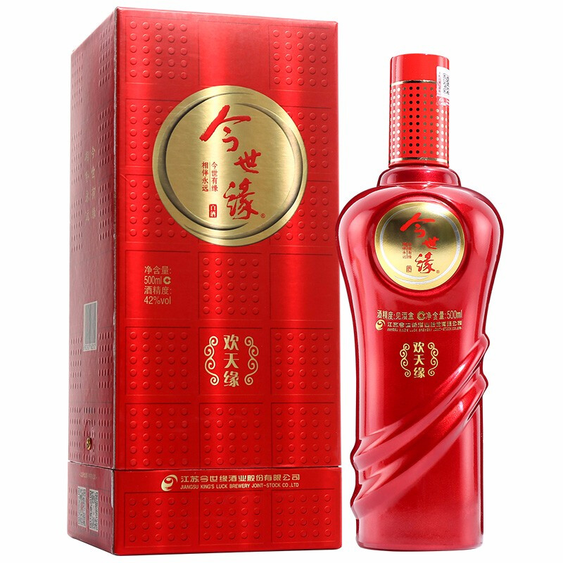 今世缘酒业欢天缘42&deg;度浓香型500ml单瓶装