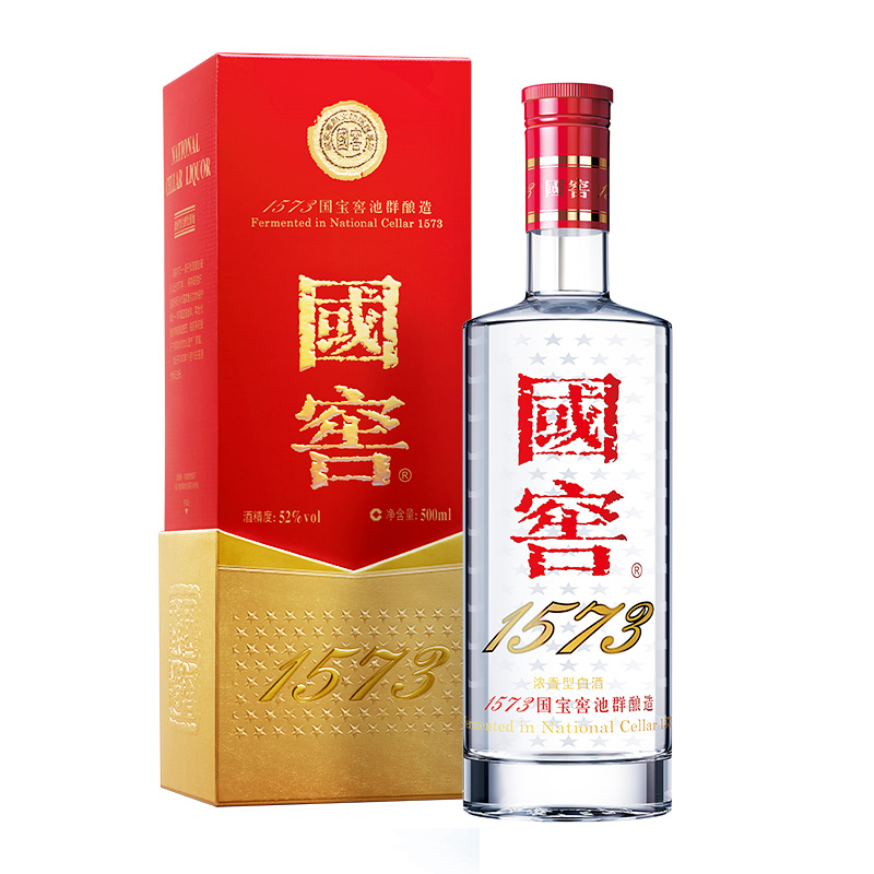 泸州老窖 国窖1573 浓香型白酒 52度500ml 单瓶装