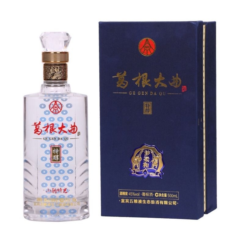 [A]五粮液小酌时光葛根大曲特醇口感浓香型52度白酒500ml单瓶装