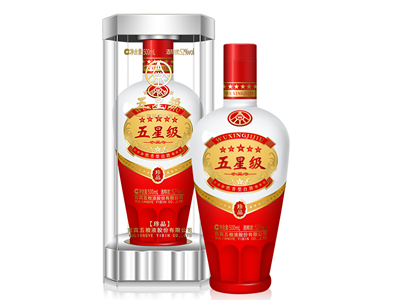 五粮液五星级珍品52度浓香型白酒500ml单瓶装
