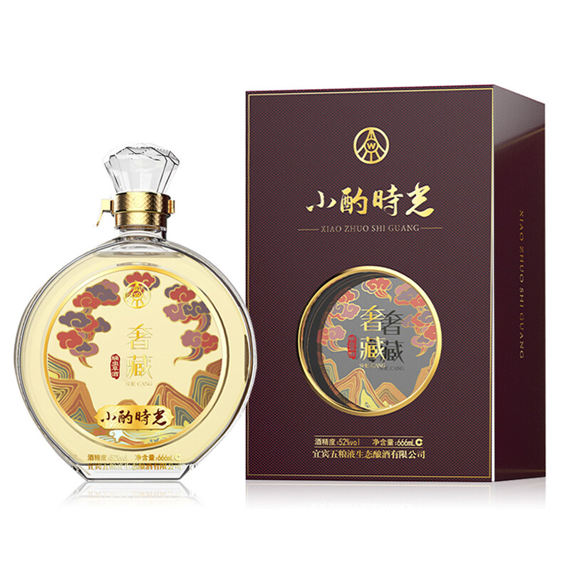 五粮液生态酿酒小酌时光&middot;奢藏(蛹虫草酒)口感浓香型52度白酒666ml单瓶装