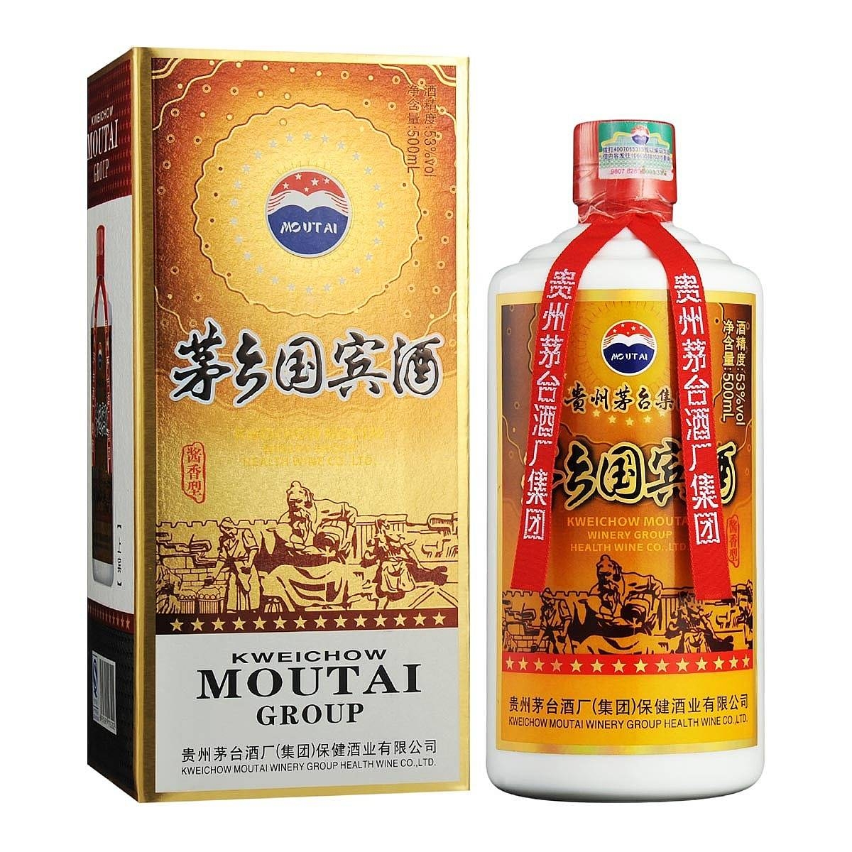 贵州茅台集团茅乡国宾酒上宾口感酱香型53度白酒500ml单瓶装