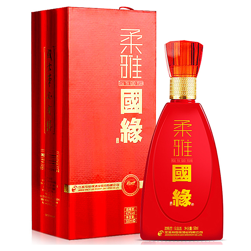 今世缘42度柔雅国缘浓香型500ml单瓶