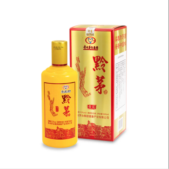 贵州茅台集团黔茅酒黄彩口感酱香型53度白酒500ml单瓶装