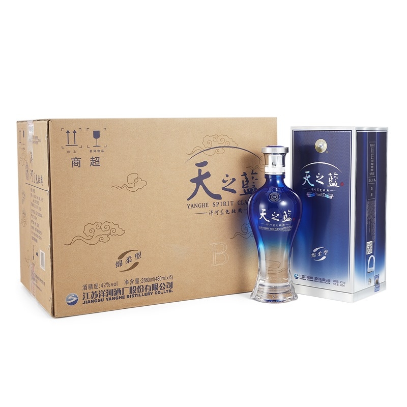 洋河天之蓝42度浓香型白酒480ml