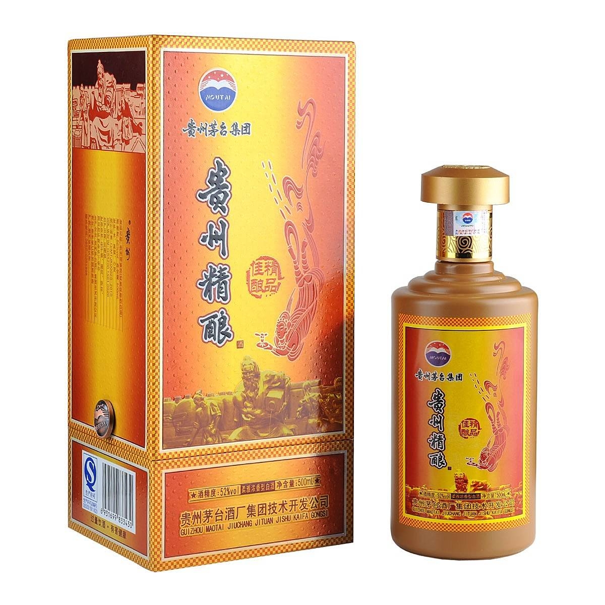 贵州茅台集团贵州精酿精品佳酿口感浓香型52度白酒500ml单瓶装