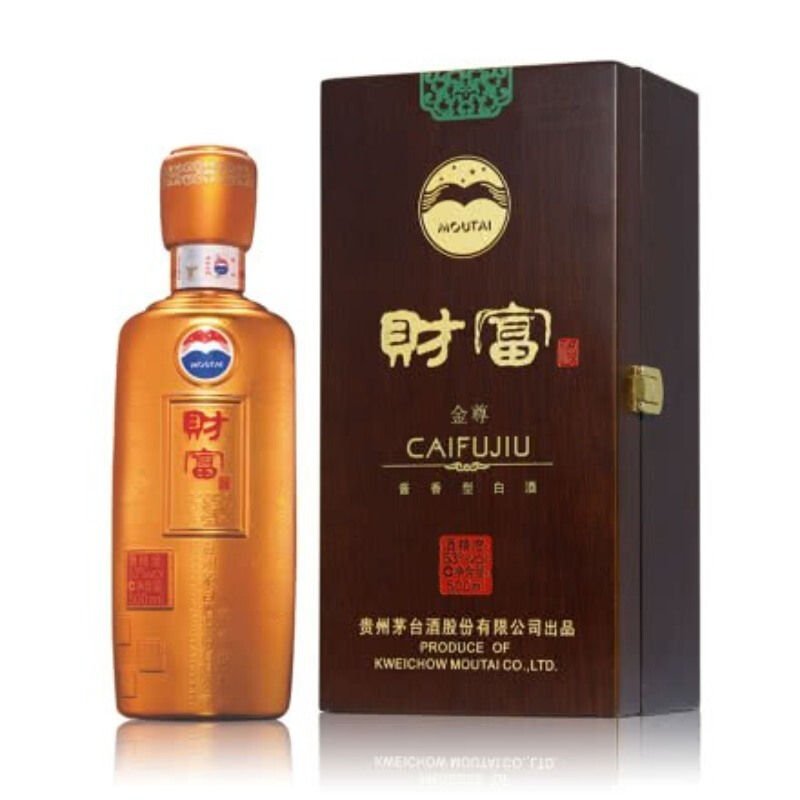 贵州茅台2012年财富酒金尊53度酱香型白酒500ml单瓶