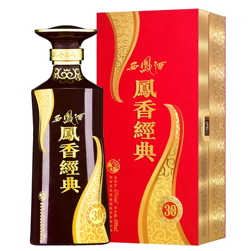 陕西西凤酒2012年经典凤香30年口感凤香型52度白酒500ml单瓶装