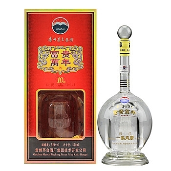 贵州茅台集团富贵万年十周年庆典口感浓香型52度白酒500ml单瓶装