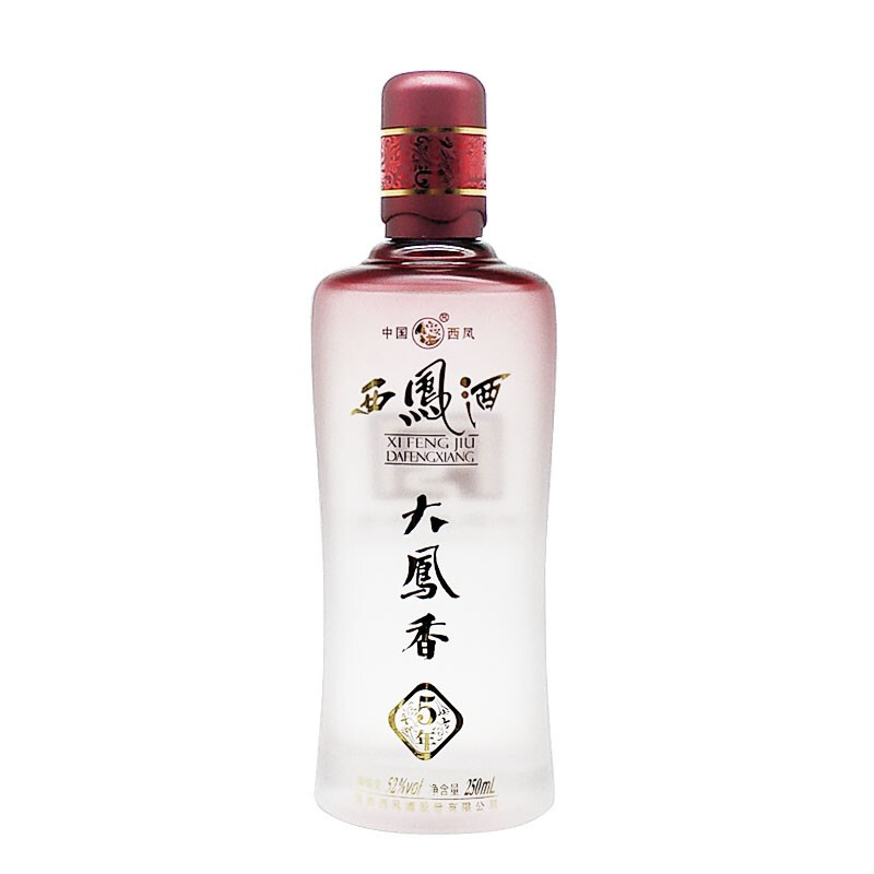 陕西西凤酒2015年大凤香5年口感绵柔凤香型45度白酒250ml单瓶装