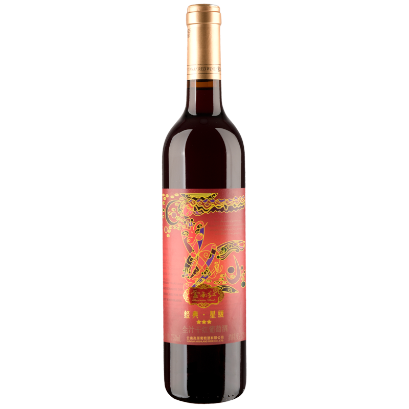 云南红星级系列3星经典全汁干红葡萄酒750ml