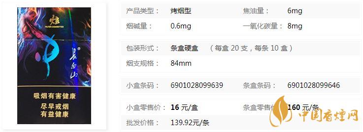 白山炫多少钱一盒 白山炫香烟价格表一览