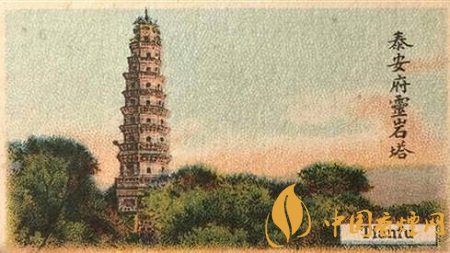 烟标中的古塔之美：穿越时空的视觉盛宴