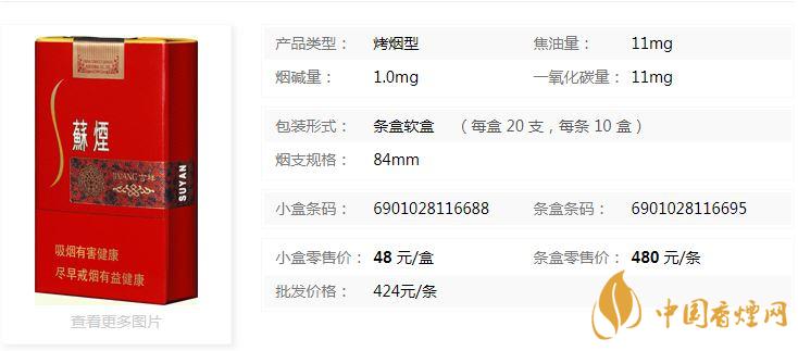 苏烟吉祥软包多少钱？苏烟吉祥色软包价格一览
