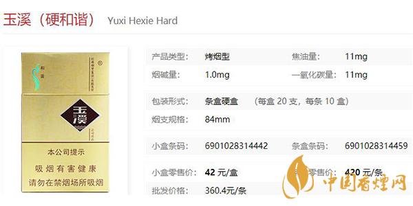 2021玉溪硬价格表和图片一览 玉溪硬多少钱一包
