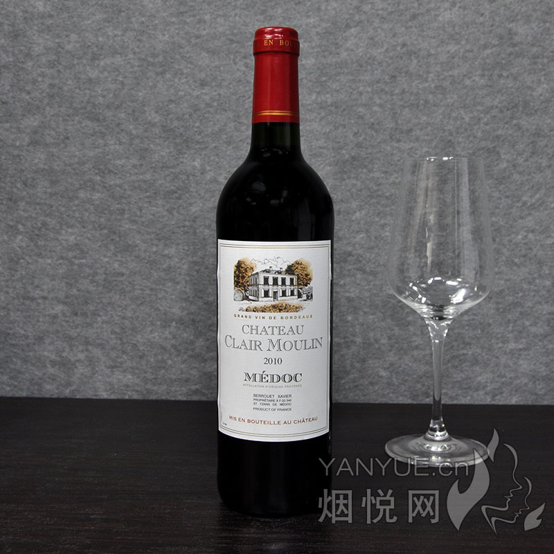 克莱尔磨坊酒堡干红葡萄酒2010(Chateau Clair Moulin)13.5°  750ml