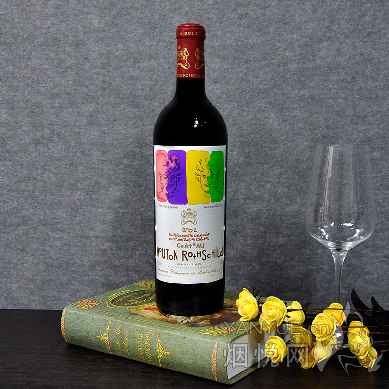木桐酒庄干红葡萄酒2001(Chateau Mouton Rothschild)13°  750ml