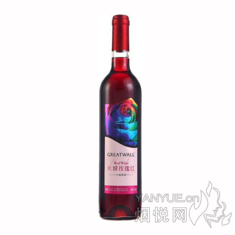 长城玫瑰红甜型葡萄酒11° 750ml