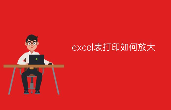 excel表打印如何放大