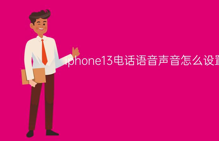 iphone13电话语音声音怎么设置