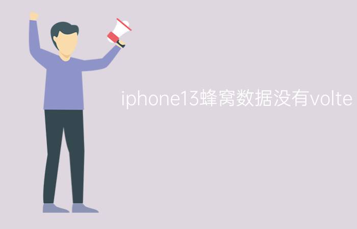 iphone13蜂窝数据没有volte