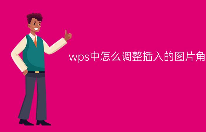 wps中怎么调整插入的图片角