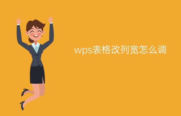 wps表格改列宽怎么调